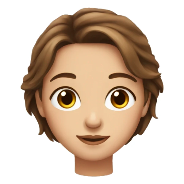 hazel eyed girl with brown hair sticker