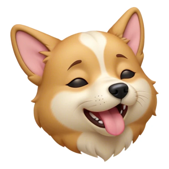 Cinematic Cute Yawning Domestic Dog Portrait Emoji, Head tilted slightly with a dramatic, wide-open yawn, showcasing a plush, inviting coat with gently drooping ears and half-closed, drowsy eyes, Simplified yet irresistibly adorable features, highly detailed, glowing with a soft, cozy glow, high shine, relaxed yet expressive, stylized with a dash of playful whimsy, soft glowing outline, capturing the essence of a sleepy yet affectionate dog that seems ready to stretch out for a nap! sticker