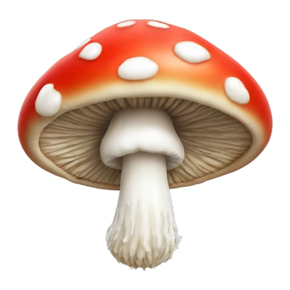 mushroom heart with white fluid decorat sticker