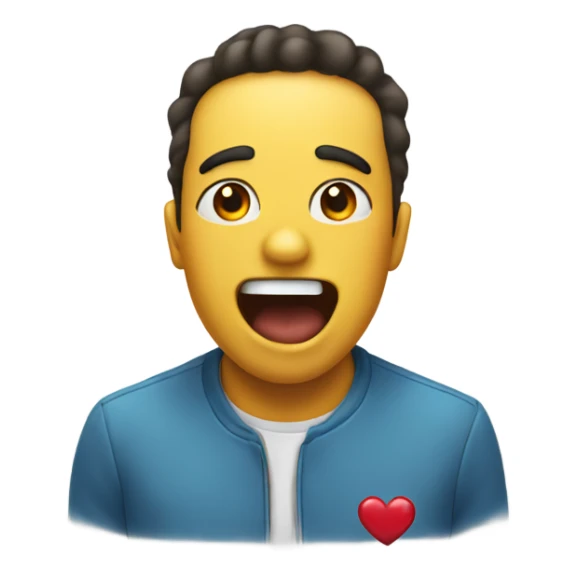 Face with heart eyes and mouth open sticker