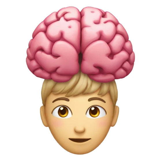 corazón con cerebro y el símbolo de Psicología  sticker