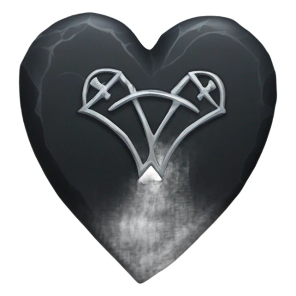 a black tombstone with the inscriptions in silver RIP  silver heart in the center sticker