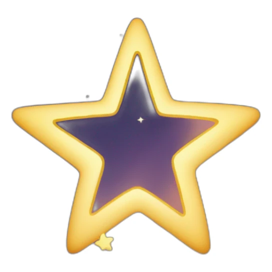 "Design a twinkling star with a stardust trail, against a night sky." sticker