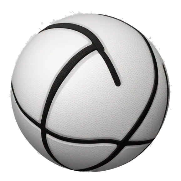 Balón d basketball en blanco y negro  sticker