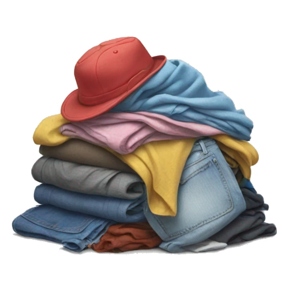 pile of clothes sticker