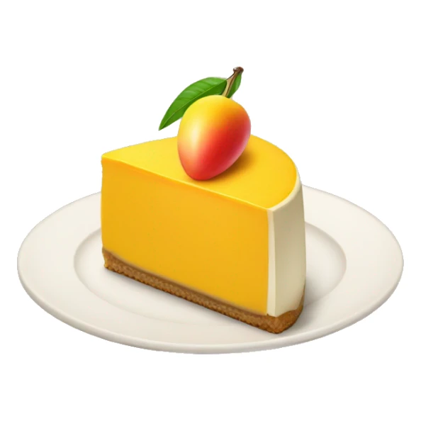 mango on top of a cheesecake sticker