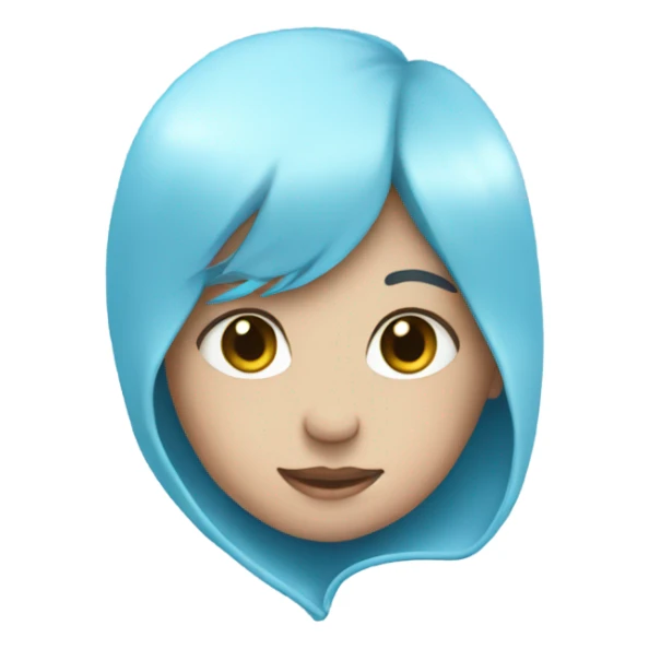 Baby blue heart sticker