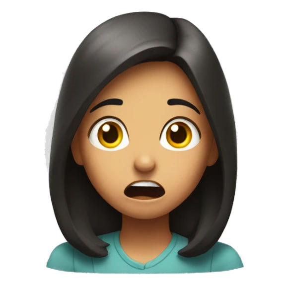 Girl being shocked sticker