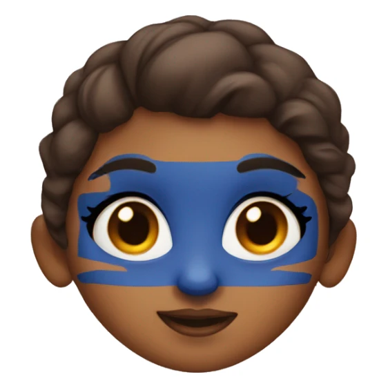 girl with brown eyes wearing blue eyeshadow  sticker