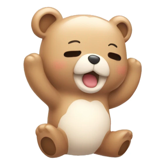 Kawaii Teddy bear breathing out air sticker
