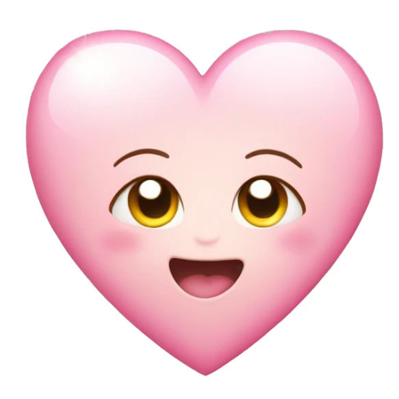 Baby pink love heart with sparkles  sticker