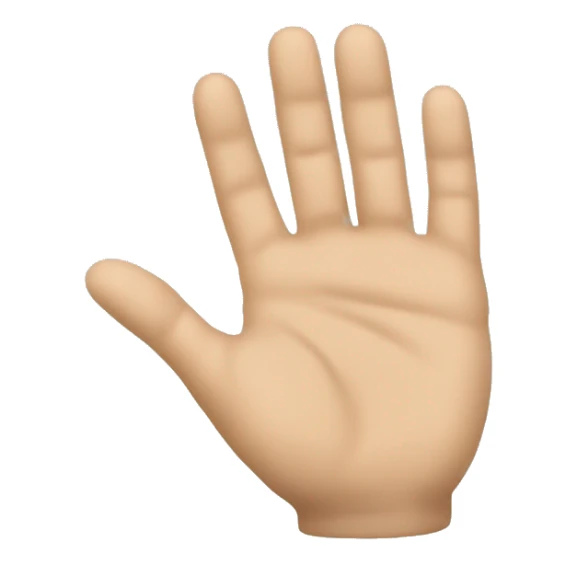 Generate emoji side view of the hand palm. Side view  sticker