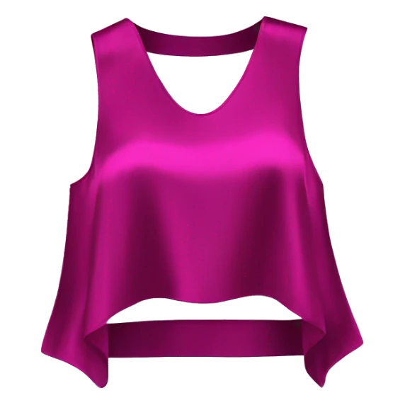 Realistic magenta cut out silk crop top blouse. sticker