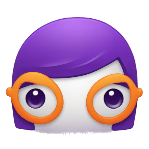 Word “DOC” in purple and orange colors  sticker