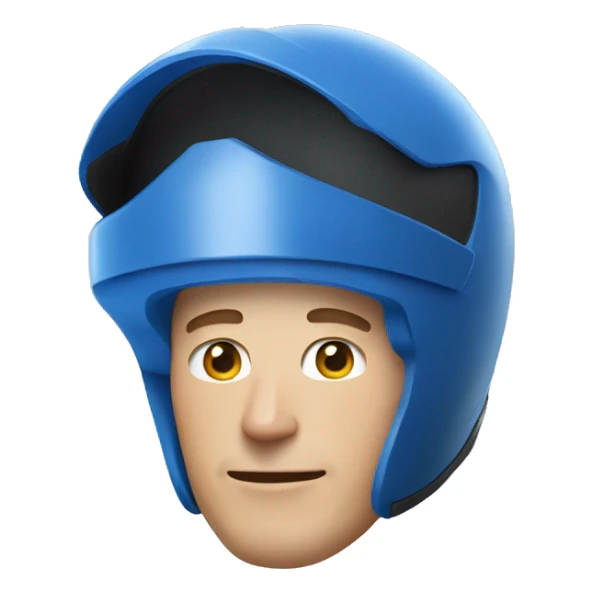 elon musk in a blue helmet. sticker