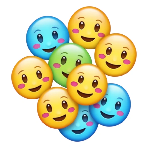 Vibrant emoji puzzle video.
Use bright colors, playful tones, and smooth animations.
Background in pastel gradient.
Emojis pop with slight bounce animation.
Fun and energetic quiz style. sticker