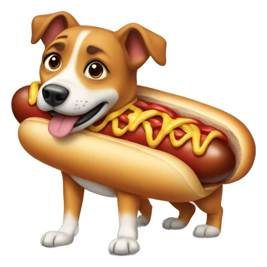 dog in a hotdog costume sticker