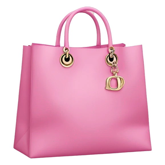 pink shopping bags Dior  sticker