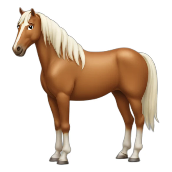 horse shrugging with his legs sticker