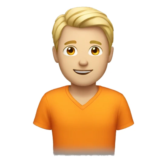 white male with orange shirt sticker
