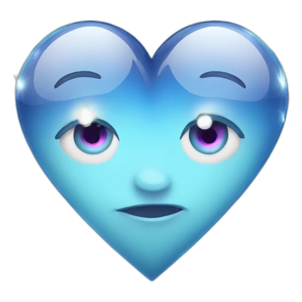 a living diamond with eyes shows a heart with its hands sticker