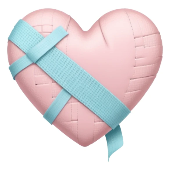pastel emo heart with a bandage sticker