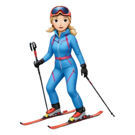 Woman Skiing Matterhorn sticker