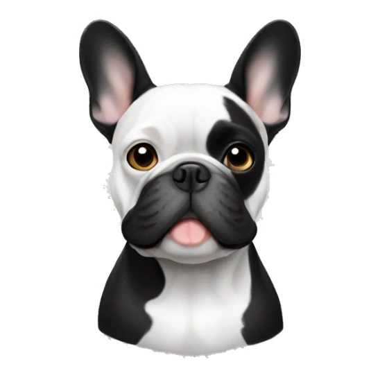 Black and white french Bulldog  sticker