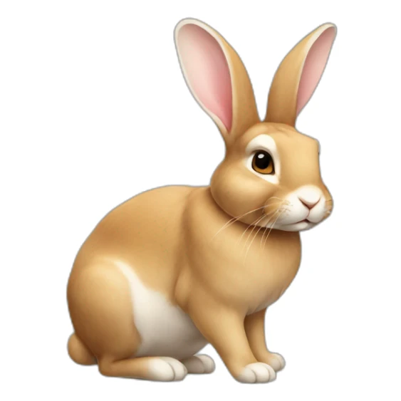 English rabbit sticker