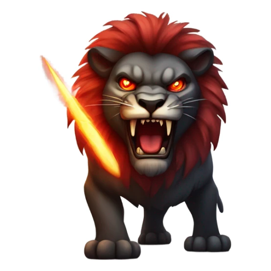 evil lion sticker