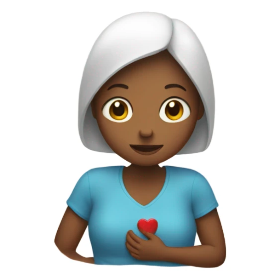 Mother holds her heart in her arm sticker