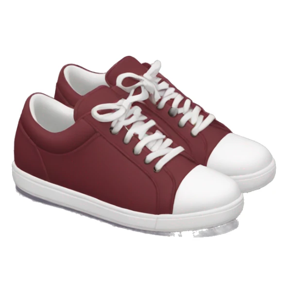 realistic burgundy vance sneakers sticker