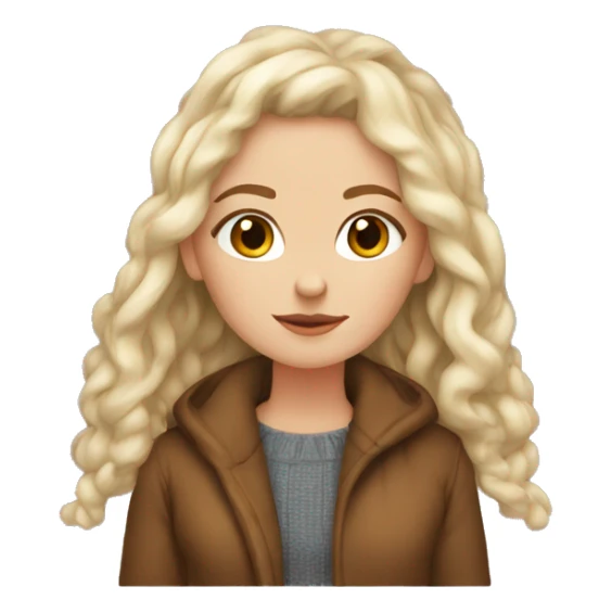 White girl autumn cozy sticker