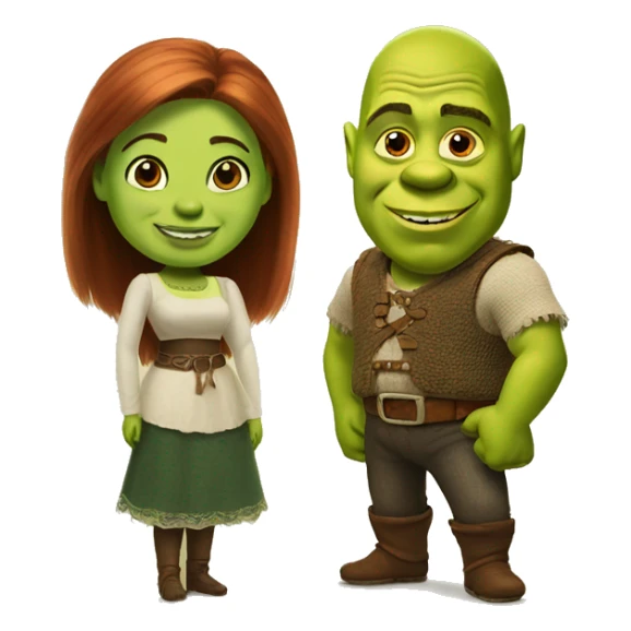 shrek and fiona sticker