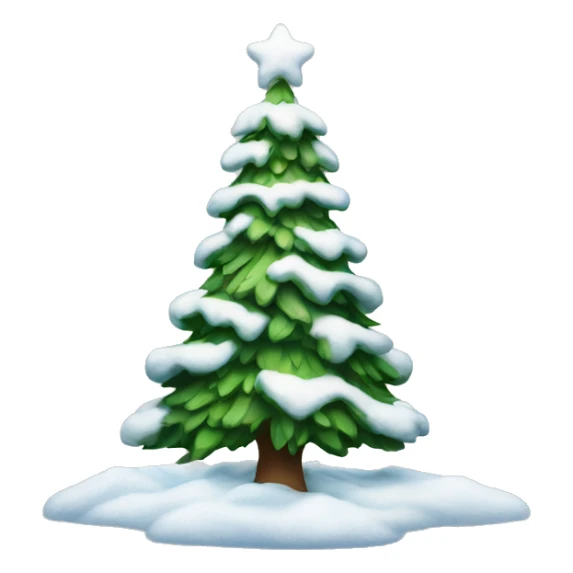 christmas tree with snow sticker