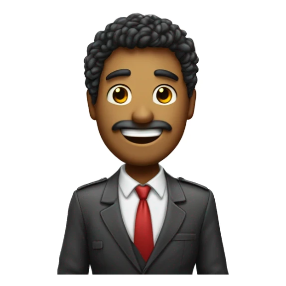 Homem com sorridente com pouco cabelo de gravata apontando o dedo sticker