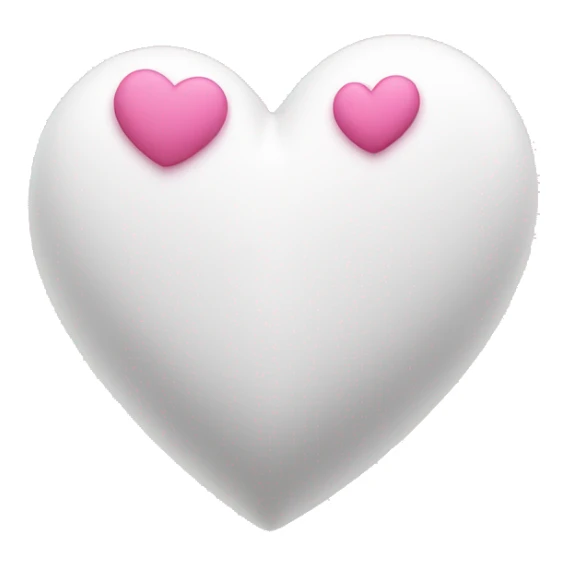 White heart with pink  ྀིྀ sticker