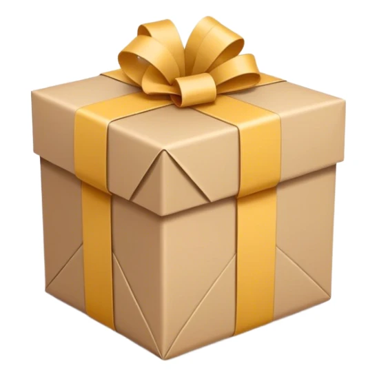 A neatly wrapped package with a ribbon partially tied, indicating something is coming soon. The design is clean, minimal, and modern, in a flat illustration style, ideal for an empty state UI. sticker