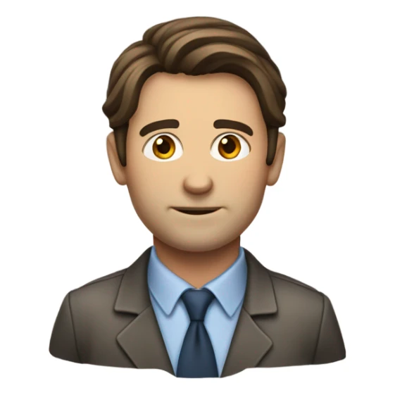 forensic toxicologist with a brown bread no glasses, straight hair sticker