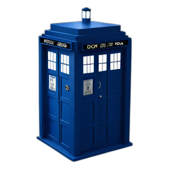 doctor who tardis fliying sticker