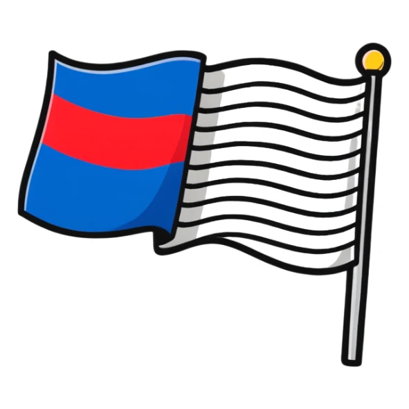 Flag of the Netherlands with red white and blue horizontal stripes sticker