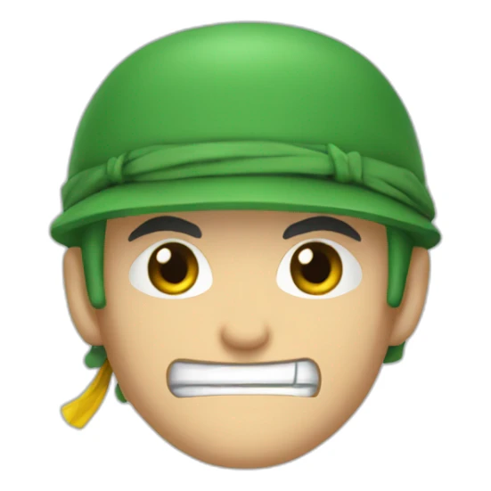 Zoro avec un carte sticker