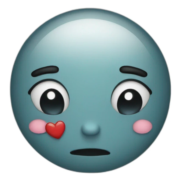 Emoji avec une auréole et des cœur sticker