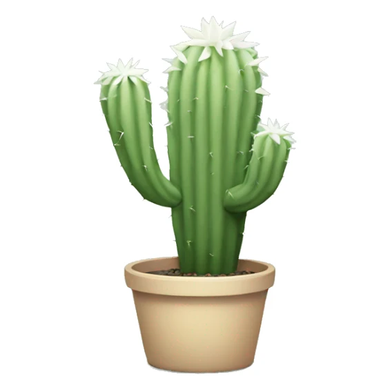 White color cactus sticker