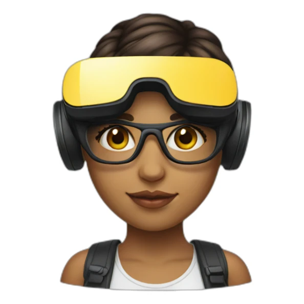 Graphic Designer colombian girl with VR headset sticker