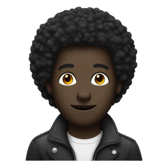 dark skinned man with afro and afro pick in his hair sticker