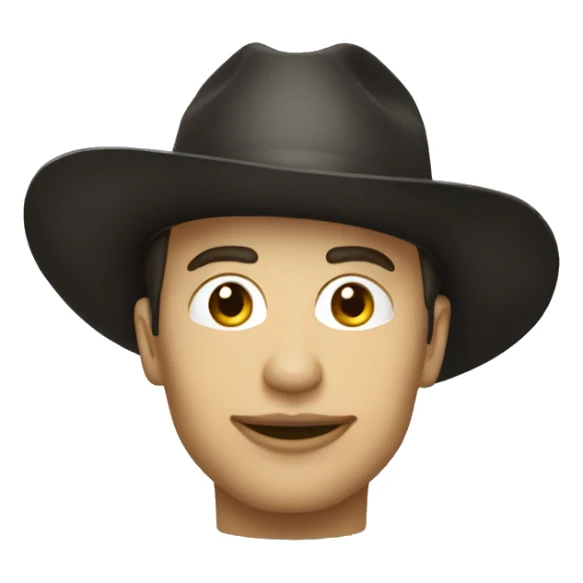 Un porteur de chapeau noir une ferme bouche sticker