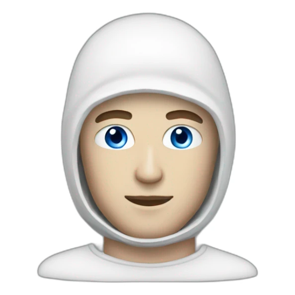 white man blue eyes with balaclava sticker