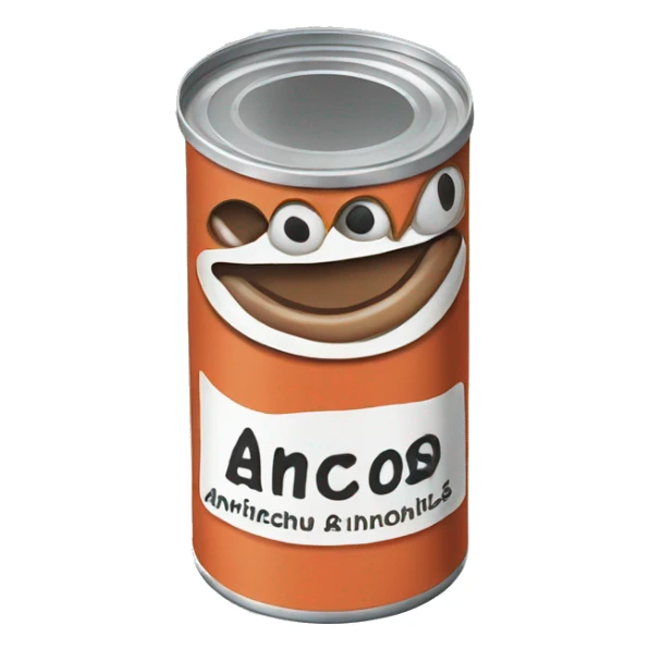 Can of anchovies sticker
