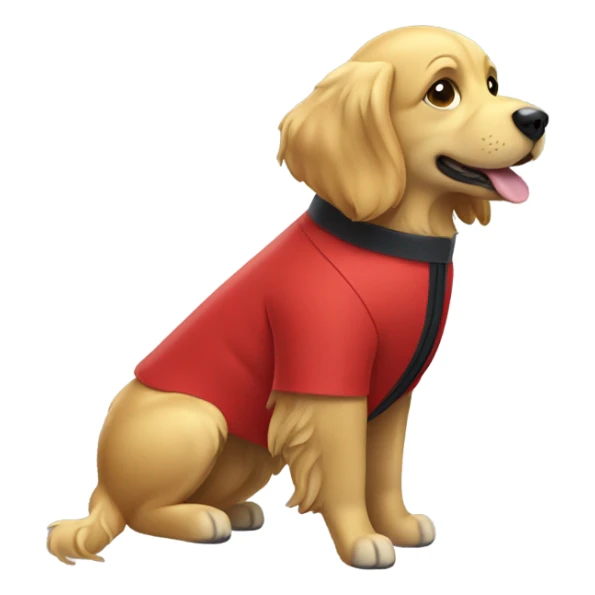 Red coat golden retriever Olympic swimmer sticker